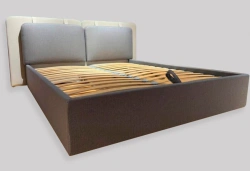 Soft-Headboard Double Bed Model "Letto ZDRK-4