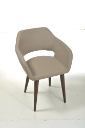 Elegant "Balun W" Chair with Metal Legs and Wood Imitation