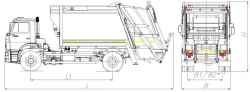Rear-Loading Garbage Truck Model MK-4544-06
