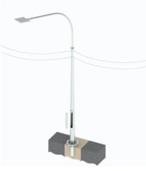 Metal Lighting Support Poles for Urban Electrical Systems