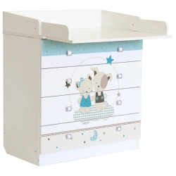 Polini Kids Simple 1580 Chest of Drawers with Changing Table, Best Friends