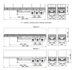 Side Platform Semi-Trailer UST 946519 with Removable Sides