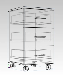 Rolling Cabinet with Drawers