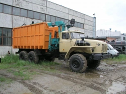 Special Vehicle with Crane for Transporting Metals, Model GIRD 5849AC, Ural 7470-01