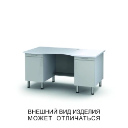 Microscope Workbench with Double Cabinets and Pull-Out Shelves