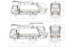 Rear-Loading Garbage Truck Model MK-4547-G8