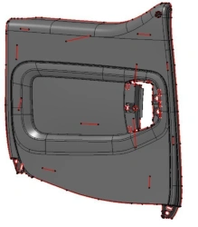 Right Rear Door Trim Panel for Vehicles AA34032680