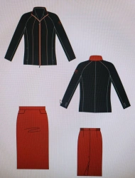 Women's Uniform Suit for Traveling Ticket Cashiers