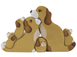 Wooden Puzzle "Dog Family" 07012