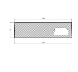 Rear Glass for LIAS Bus Body Glazing Model 529222-5603072-21MK