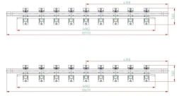 Counter rail with pads (project 2750.14.000/-01/-02/-03)