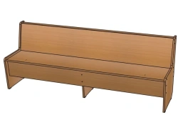 Malvina №2 Wooden Sofa for Preschool Play Areas