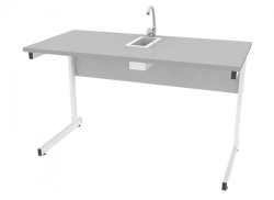Laboratory Table with Plumbing 1300x650x750mm (WxDxH)