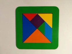 Large Tangram Puzzle Set - 7 Colorful Geometric Shapes