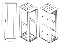 Floor-Mounted Telecommunications Cabinet DT Standart TLSV 12-50U