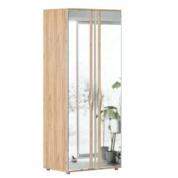 Marta-2 Double Door Mirror Cabinet (Golden Oak/White)