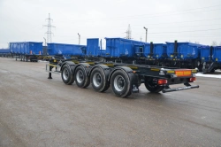Container Transport Semi-Trailer TONAR Model 9989 with Axles TONAR Model 90422, 90431
