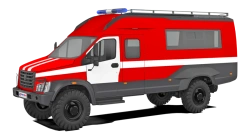 Emergency Response Vehicle N2C4 GZNAPP Based on GAZ C41 Series