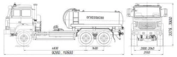 Oil and Gas Condensate Collection Tank AKN/AKNS 4680L7 on URAL 4320 Chassis
