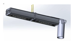 Industrial Design LED Light "MTM IoT" Series KUBIK 100, Dual Module, 180-Degree End Connection