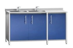 Left Double Bowl Sink Table KSTTm 3E