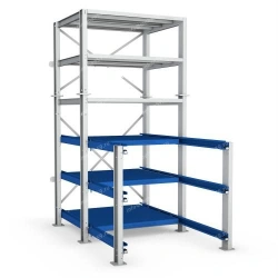 Heavy-Duty Rack with Roll-Out Platforms Series 1675