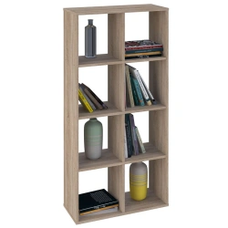 Polini Home Smart Cubic Open Shelf 8 Sections, Oak, Model 0001693.68