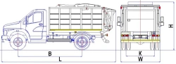 Rear-Loading Garbage Truck Model MK-1540-14