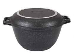 3L Aluminum Casserole with Lid and Frying Pan – Kukmara Marble Line