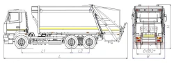 Rear-Loading Garbage Truck Model MK-3543-11