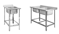 Stainless Steel Wash Sink for Food Services with Multiple Compartments