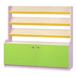 Book Corner with Doors - LDP Material, Shockproof PVC Edging