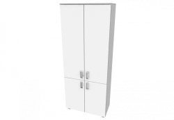 Storage Cabinet with 4 Swing Doors 800x400x2000mm