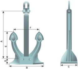 Heavy-Duty Anchor SPEK Alloy Steel 3780KG