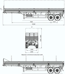 Two-Axle Cargo Semi-Trailer 9408 with HJD13Y30S18-2050T16-060 Axles, 12 Ton Capacity