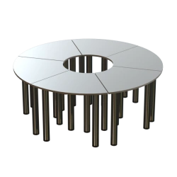 Round Table with 6 Sections, 22mm Particle Board
