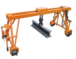 Manual Gantry Crane for Lifting and Moving Rails KR-2M
