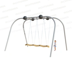 Wooden Log Swing for Parks and Public Spaces, Model 108.65.00