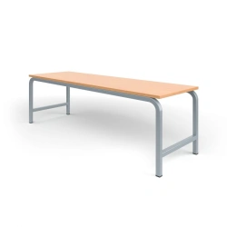 Three-Seater Sturdy Bench with Metal Frame