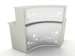Reception Desk for Medical Facilities, Model 401-002-6, 1770x788x1160 mm