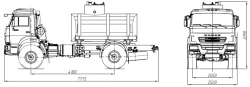 Food Liquid Transport Tank Truck AЦВ 4680D2-20 on KAMAZ 43502-D5 Chassis