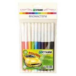 Washable Markers Set "Cars", 10 Colors, Euro Hanging Bag
