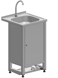 Pedal-Operated Handwashing Sink for Food Service