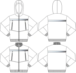 Women's Protective Knit Jacket for Industrial Use with Optional Hood