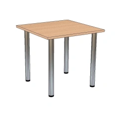 4-Seater Dining Table with Chrome Legs 800x800x760 mm SO 80xr