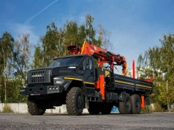 Multi-functional Truck with Hydraulic Crane KMA on Ural 4320 Base U0K03N-UF