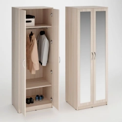 Two-Door Wardrobe with Mirror