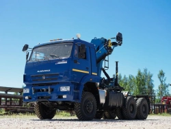 Multifunctional Vehicle with Hydraulic Loading Crane KMA on KAMAZ 5350 Base 51K12N-UC