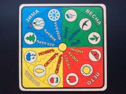 Educational Calendar Game with 12 Monthly Inserts