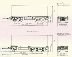 Container Transport Trailer SAV 83434K1...K6 with Pneumatic Suspension